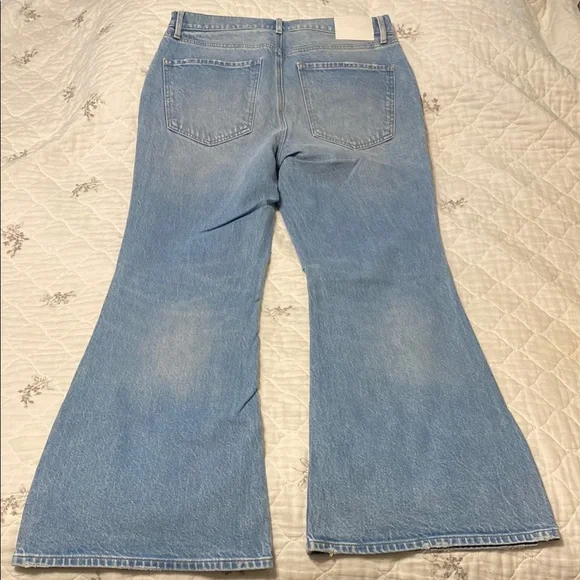 Express Light Blue Wide Leg Jeans - Picture 3 of 3